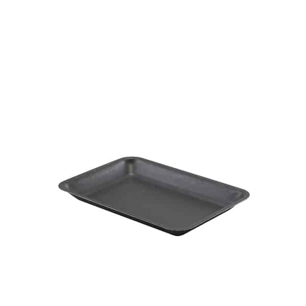 GenWare Black Vintage Steel Tray 20 x 14cm - Pack of 24
