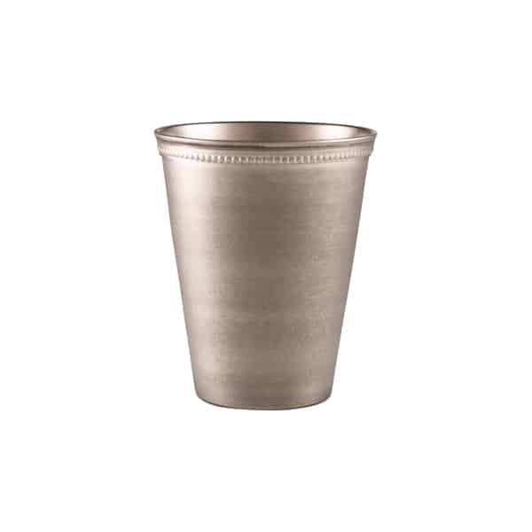 GenWare Beaded Vintage Steel Serving Cup 38cl/ 13.4oz - Pack of 12