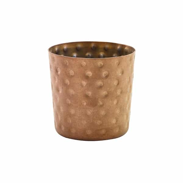 GenWare Copper Vintage Steel Hammered Serving Cup 8.5 x 8.5cm - Pack of 12