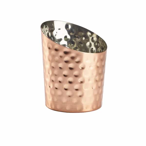 Hammered Copper Plated Angled Cone 9.5 x 11.6cm (Dia x H) - Pack of 12