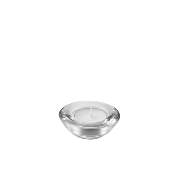 Genware Glass Round Tealight Holder 75mm Dia - Pack of 12