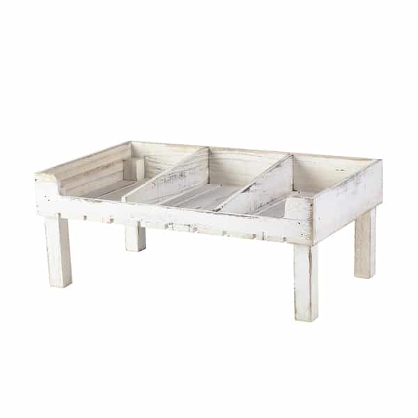 White Wash Wooden Display Crate Stand - Pack of 1