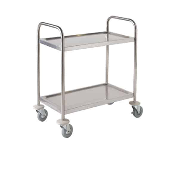 S/St. Trolley 85.5L X 53.5W X 93.3H-2 Shelves - Pack of 1