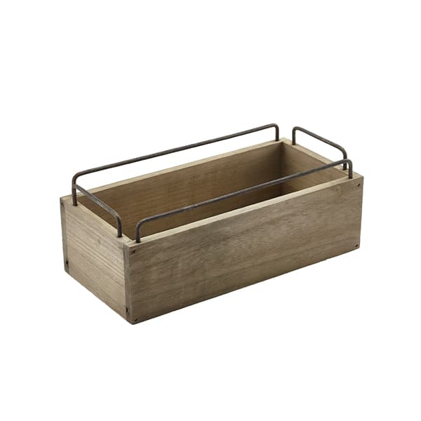 Industrial Wooden Crate 25 x 12 x 9.5cm - Pack of 1
