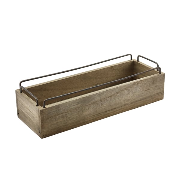 Industrial Wooden Crate 34 x 12 x 9cm - Pack of 1