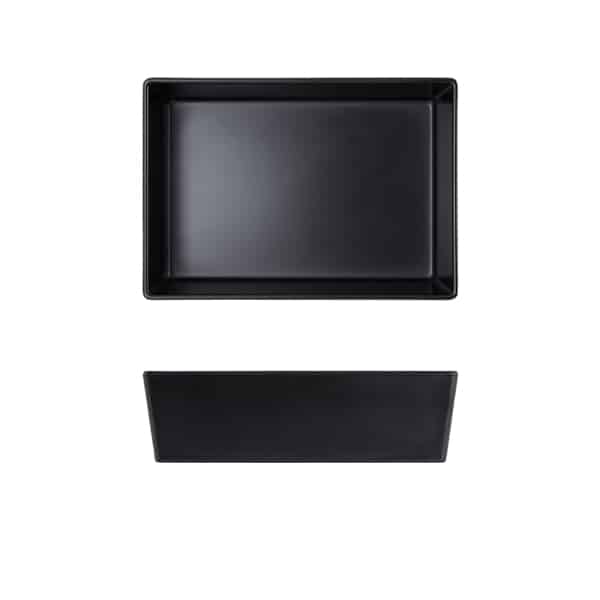 Black Tokyo Melamine Salad Box 20.5 x 14.5 x 6cm - Pack of 6