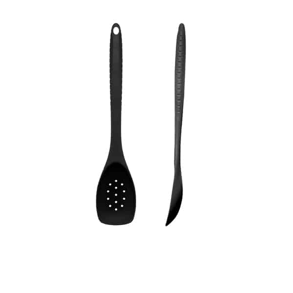 Black Silicone Slotted Spoon 30cm - Pack of 1