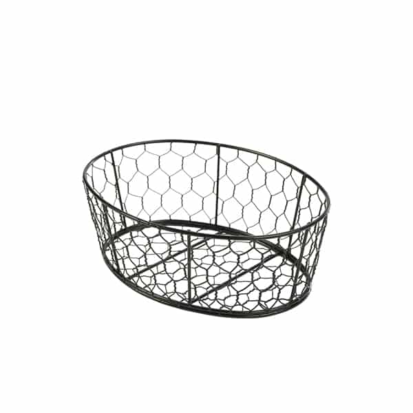 Black Wire Basket 24X18X8.5cm - Pack of 6