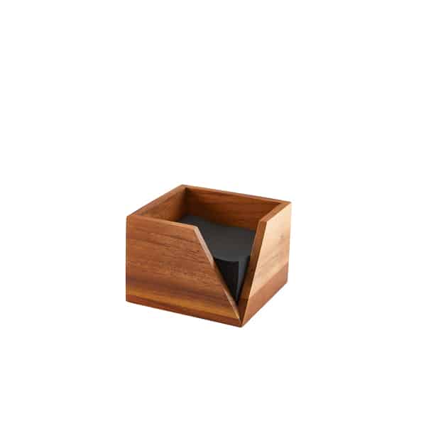 GenWare Acacia Wood Serviette Holder 14 x 10cm - Pack of 1