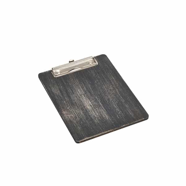 Black Wooden Menu Clipboard A5 18.5x24.5x0.6cm - Pack of 1