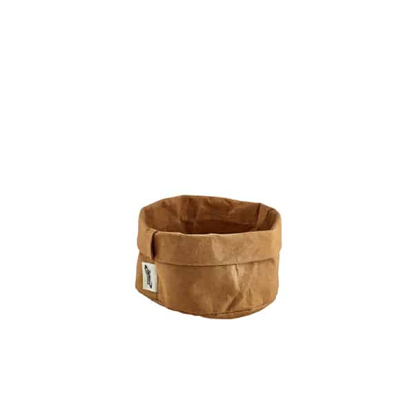 Brown Washable Paper Bag 13 Dia x 10cm (H) - Pack of 1
