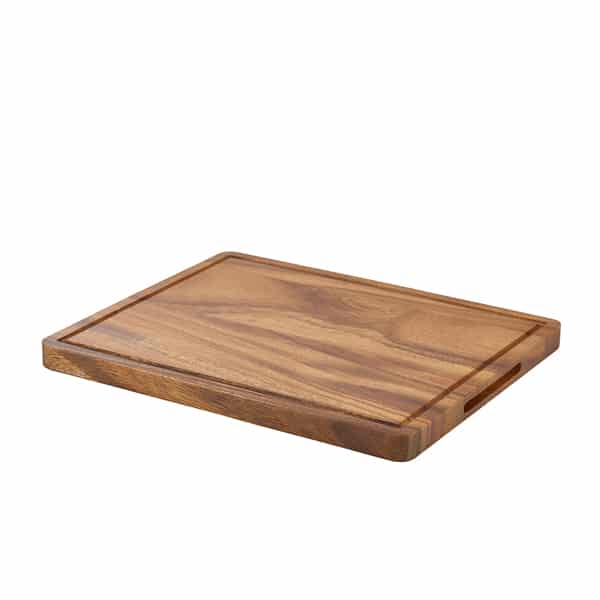 Genware Acacia Wood Serving Board GN 1/2 - Pack of 1