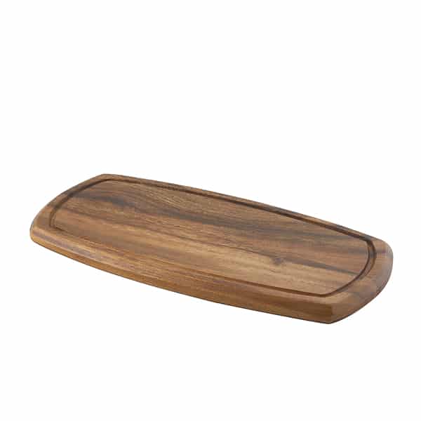 Genware Acacia Wood Serving Board 36 x 18 x 2cm - Pack of 1