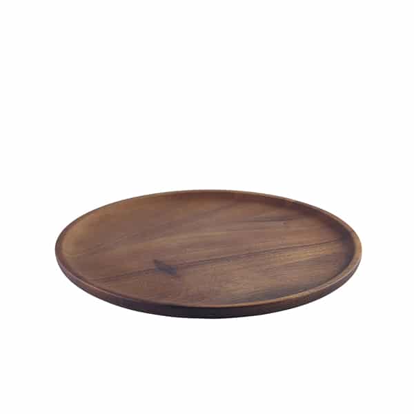 Acacia Wood Serving Plate 26cm - Pack of 1