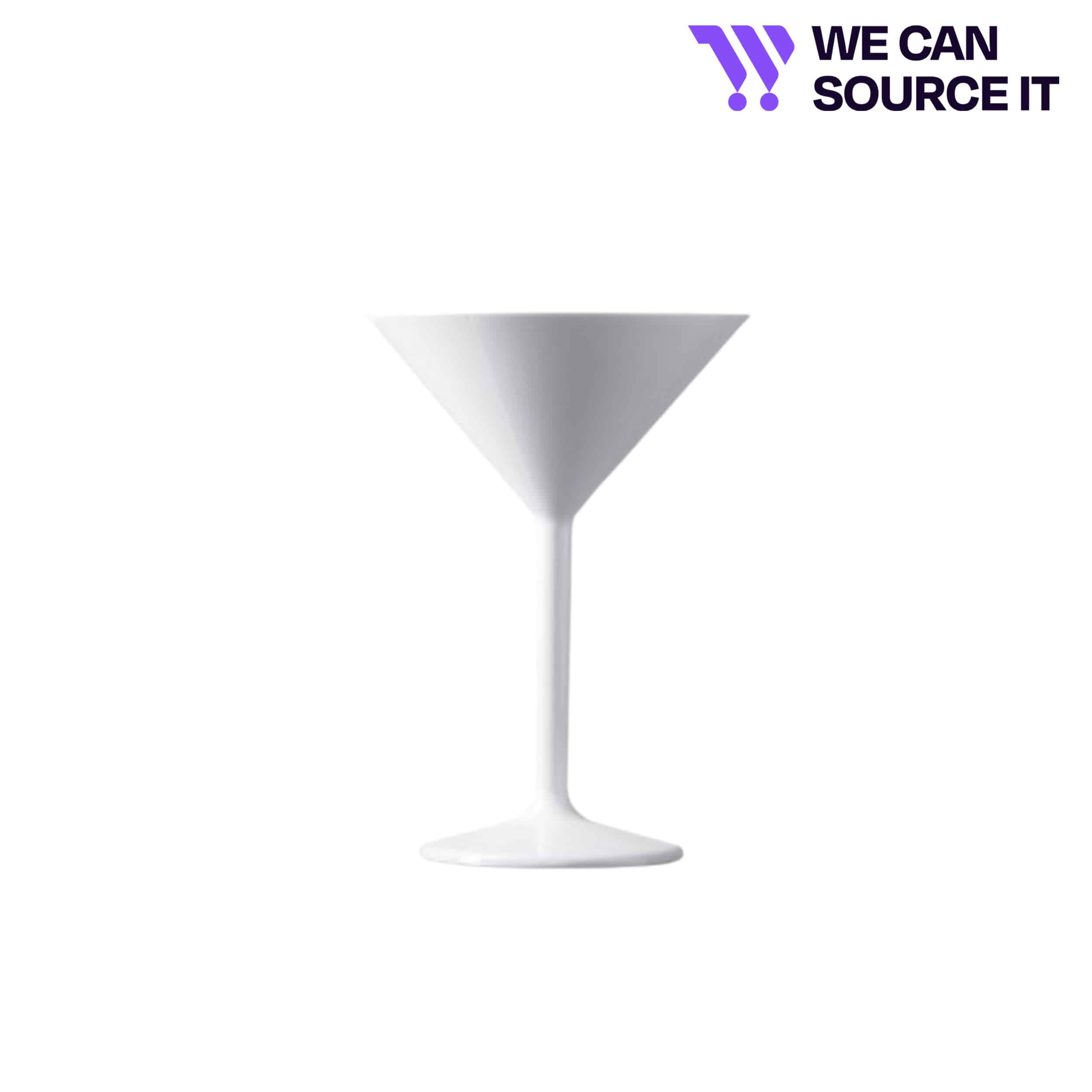 Elite Premium 9oz White Martini Glass NS (097-1WH NS) - Pack of 12