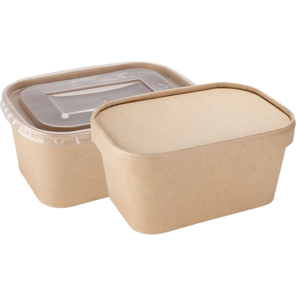 Premium Kraft Disposable Food Container with Lid