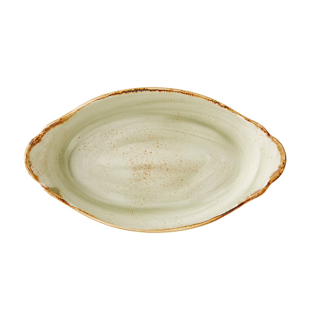 Craft Green Oval No4 Eared Dish 34 x 19cm - Pack of 6