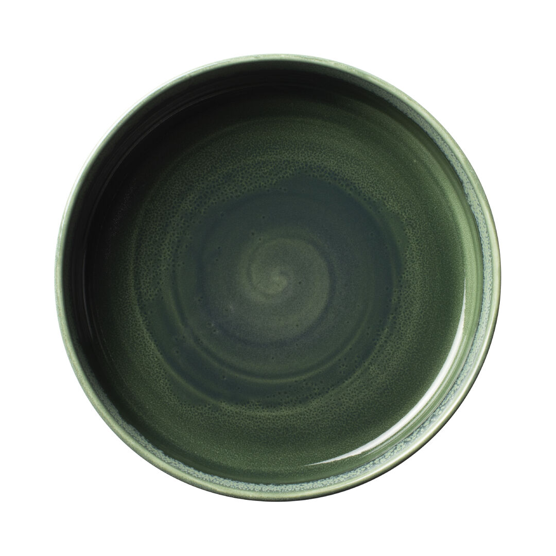 Aurora Vesuvius Burnt Emerald Round Stacking Tray - Pack of 12