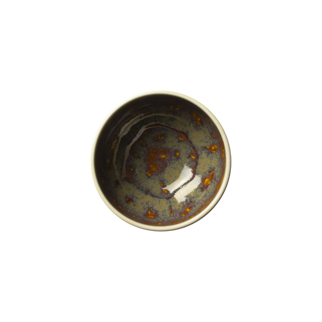 Aurora Vesuvius Amber Round Ceramic Bowl - Pack of 12