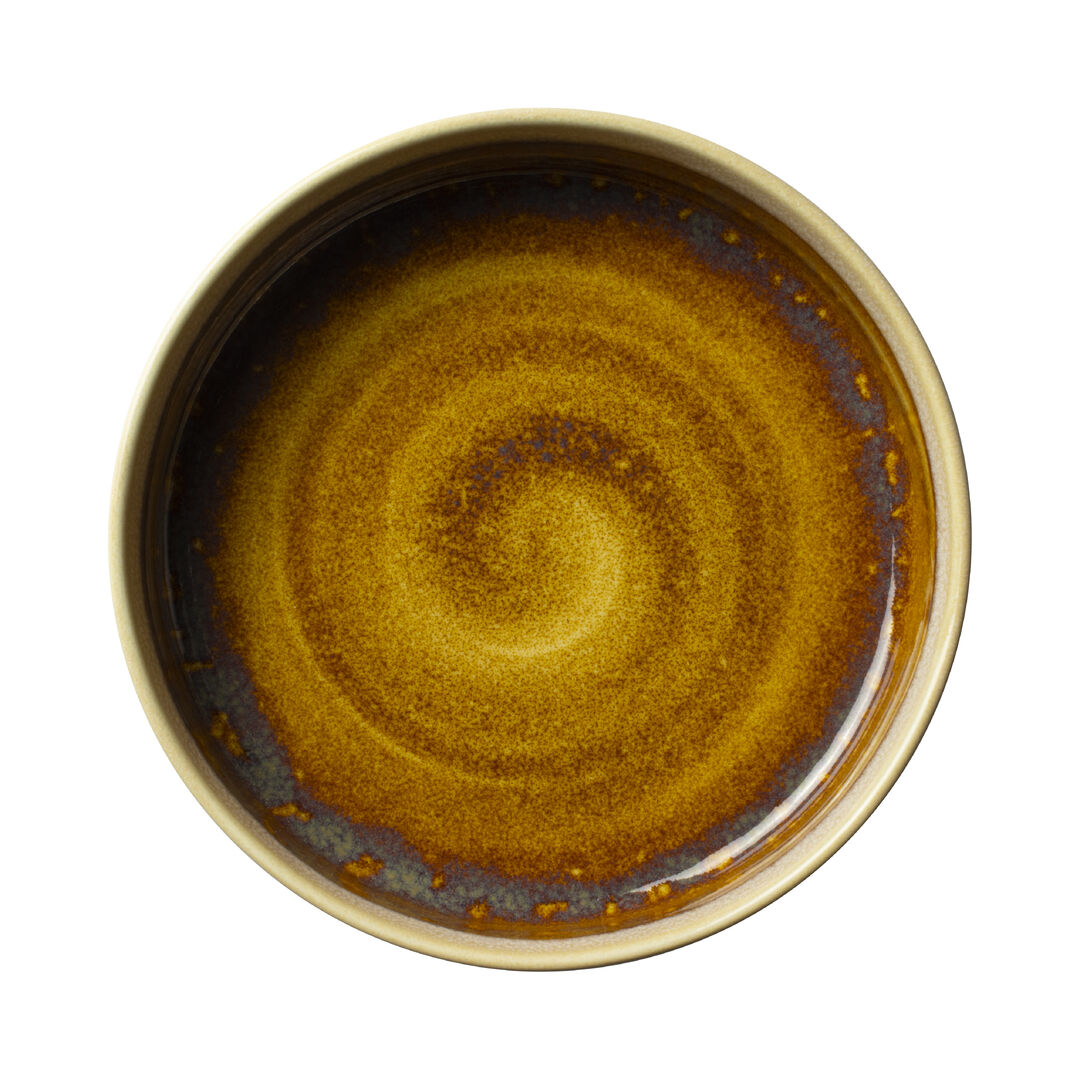 Aurora Vesuvius Amber Round Stacking Tray - Pack of 12