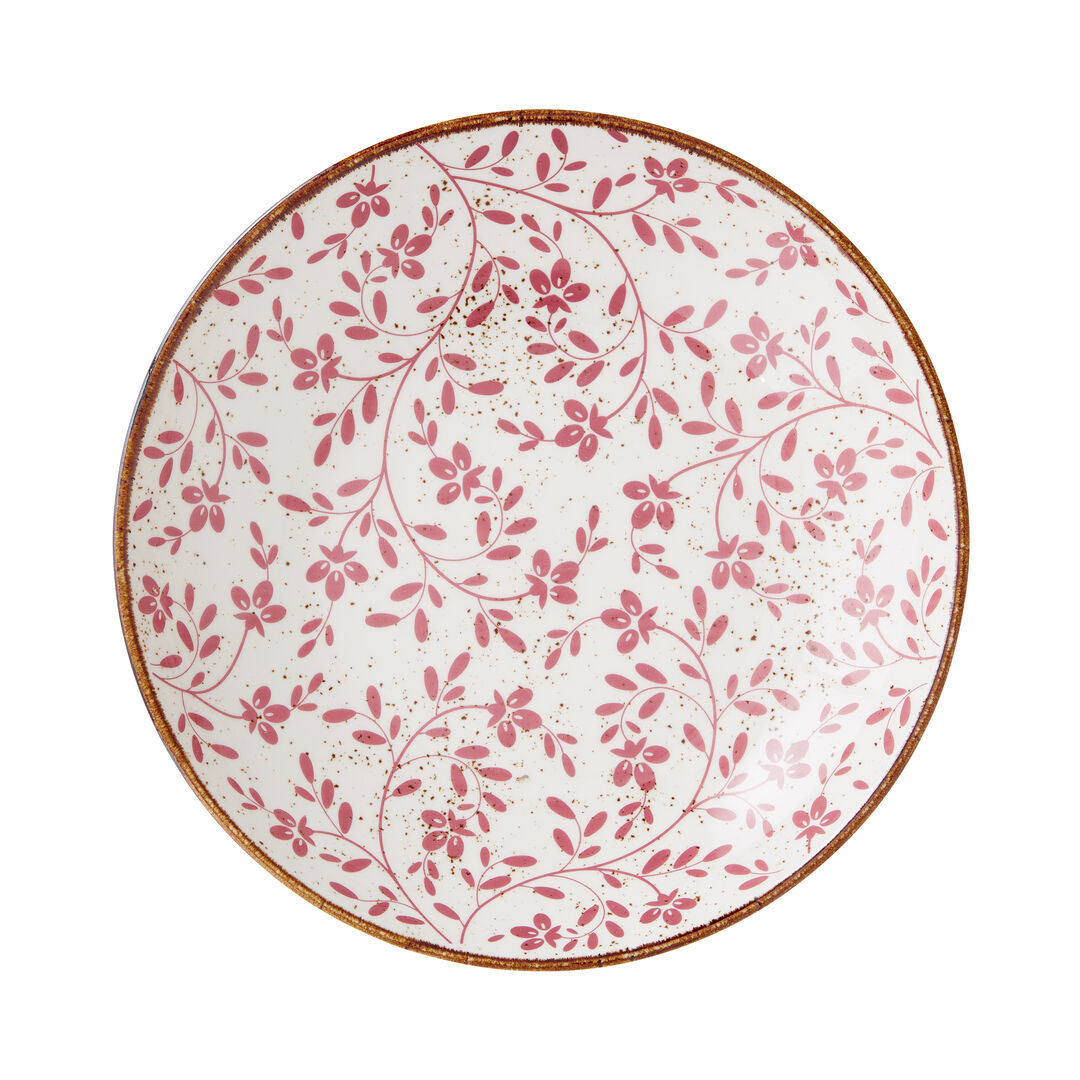 Flora Pink Round Ceramic Coupe Bowl - Pack of 12