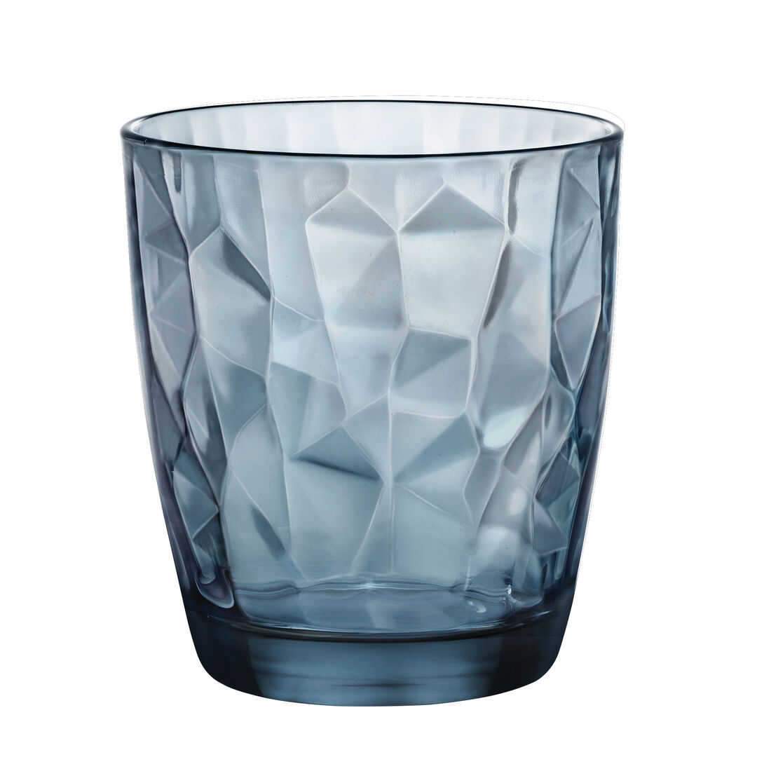 Diamond Ocean Blue Water Glasses 310ml (10oz) - Pack of 6
